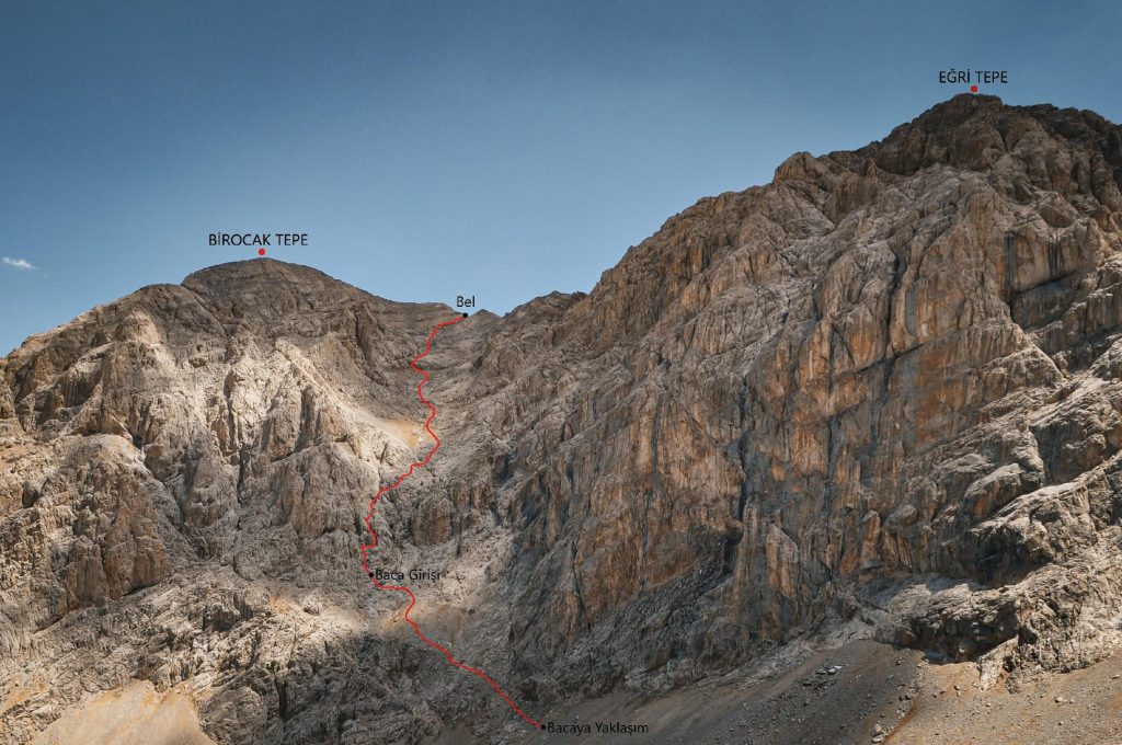 Fotoğraf 10: Birocak Tepe-Eğri Tepe Batı Yüzü Bacası ve Kulvarı Rota Genel Görünümü