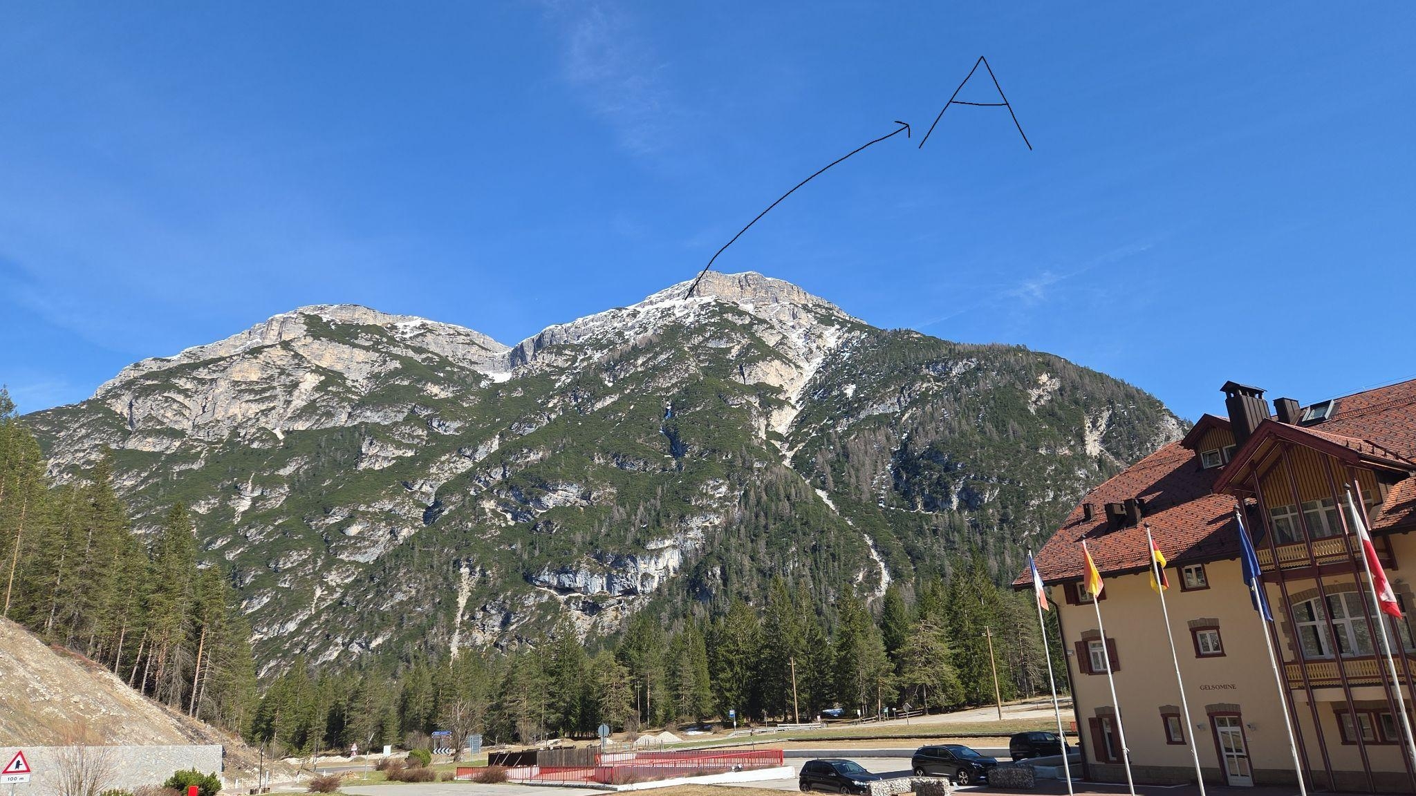 Monte Piana- A: Geri Dönme Kararı Aldığımız Nokta